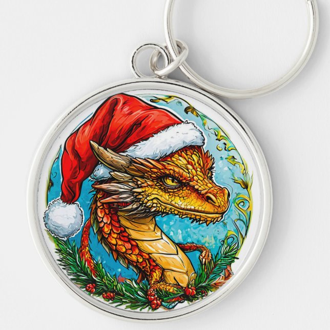 Chaveiro dragão de Natal (Frente)