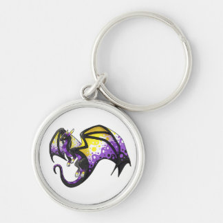 Chaveiro Dragão do Orgulho Não Binário