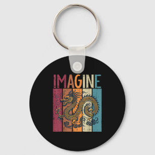 Chaveiro Dragão Japonês Imagine Homens Míticos Retro Fantas