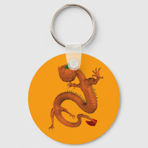 Chaveiro Dragão Pumpkin do Orange Halloween