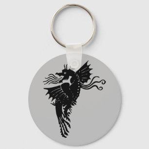 Chaveiro Dragão Silhouette Spirit Totem Emblem