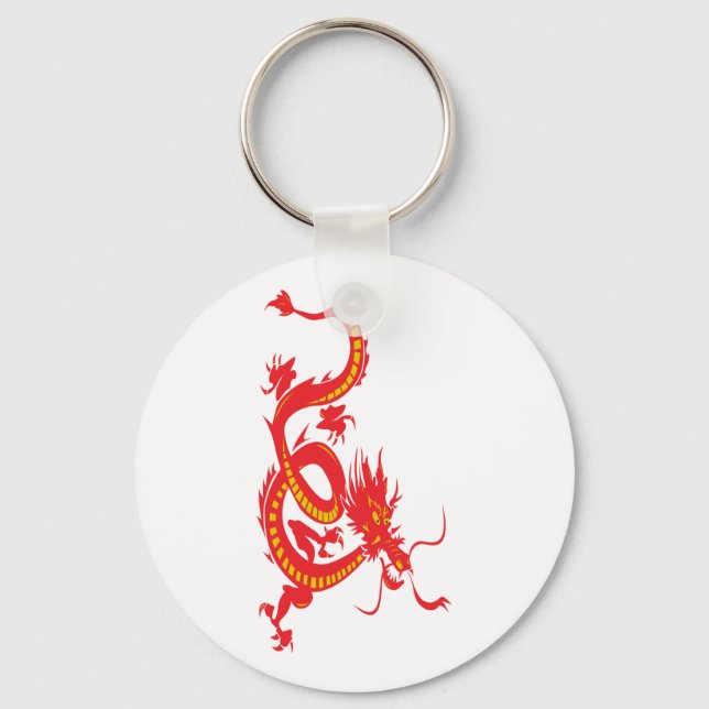 Chaveiro Dragão Vermelho/Ano Novo Chinês (Frente)