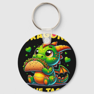 Chaveiro Dragões Amam Tacos Fofo Cinco De Mayo Comida Mexic
