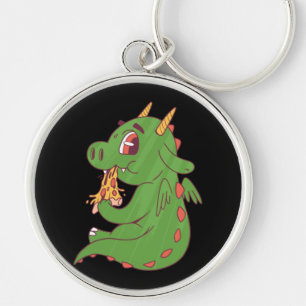 Chaveiro Dragon Baby Comendo Pizza Iummy Design
