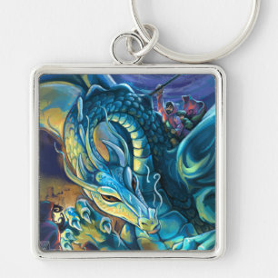 Chaveiro Dragon Rider — Arte Pintada