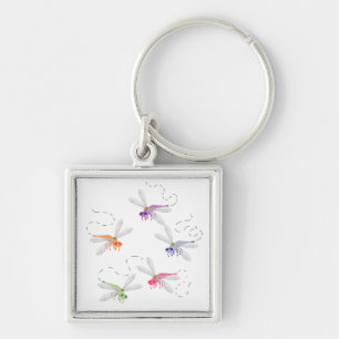 Chaveiro Dragonflies Whimsic Cartoon Art