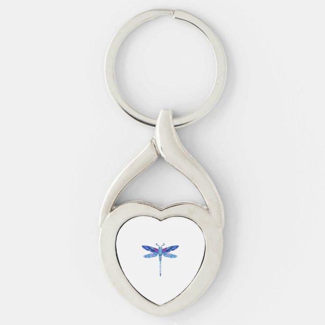 Chaveiro Dragonfly Blue desenho bonitinho (Frente)