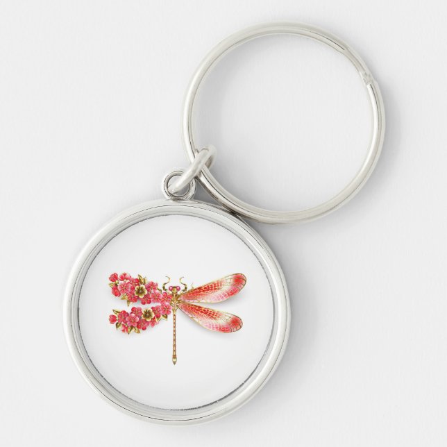 Chaveiro Dragonfly com joalheria sakura (Frente)