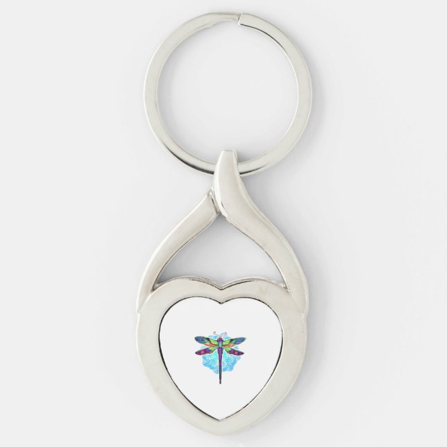Chaveiro Dragonfly Magia Colorida Mandala (Frente)