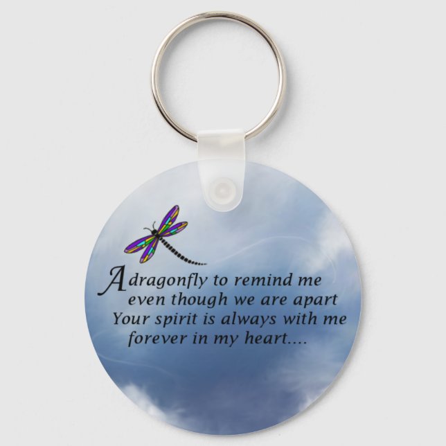 Chaveiro Dragonfly Memorial Poem (Frente)