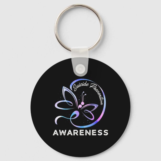 Chaveiro Dragonfly Suicida Prevention Sensibilização Rosa E (Frente)