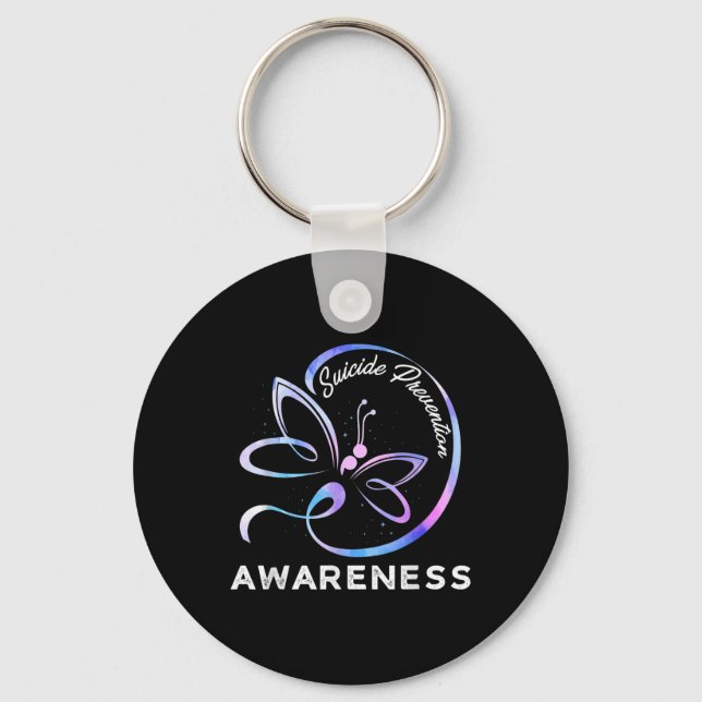 Chaveiro Dragonfly Suicida Prevention Sensibilização Rosa E (Frente)