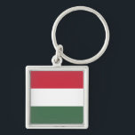 Chaveiro Drapeau Hongrie tricolore<br><div class="desc">Le drapeau de la Hongrie est composé de trois bandes horizontales rouge,  blanche et verte.</div>