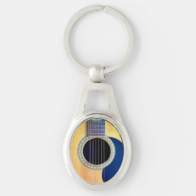 Chaveiro Dreadnought Acústico de 6 Cordas Design de Artista (Frente)