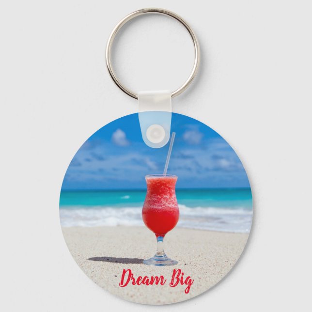 Chaveiro Dream Big Beach Tropical Blue Ocean (Frente)