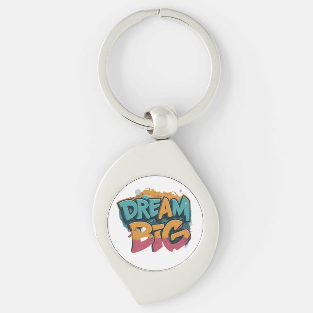 Chaveiro Dream Big Personalised Swirl (Frente)