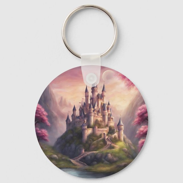 Chaveiro Dreamy Fantasy Castle Trabalho de arte (Frente)