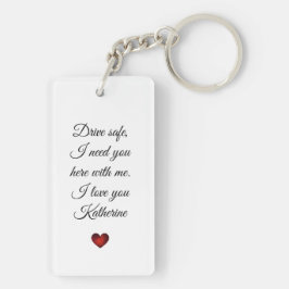 Chaveiro Drive Safe My Love – Personalized Valentine’s