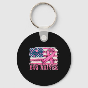 Chaveiro Driver American Flag Pink Friso Cancer Awa