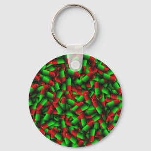 Chaveiro drogas de pílulas verdes vermelhas