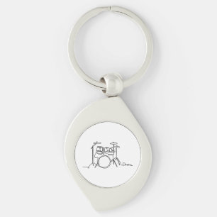 Chaveiro Drummer Music Design Um Tambor De Linha