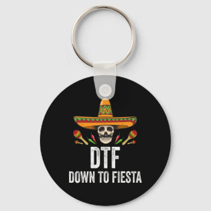 Chaveiro Dtf Até a Festa Diversão Caveira Mexicana Cinco De