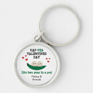 Chaveiro Duas Ervilhas Doce Num Dia de os namorados De Pod