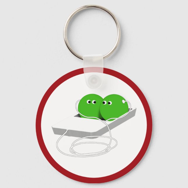 Chaveiro Duas ervilhas num pote (Frente)