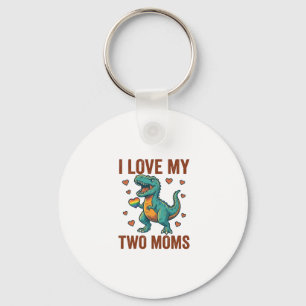 Chaveiro Duas Mães Orgulho Camisa Vector T Design de Dinoss