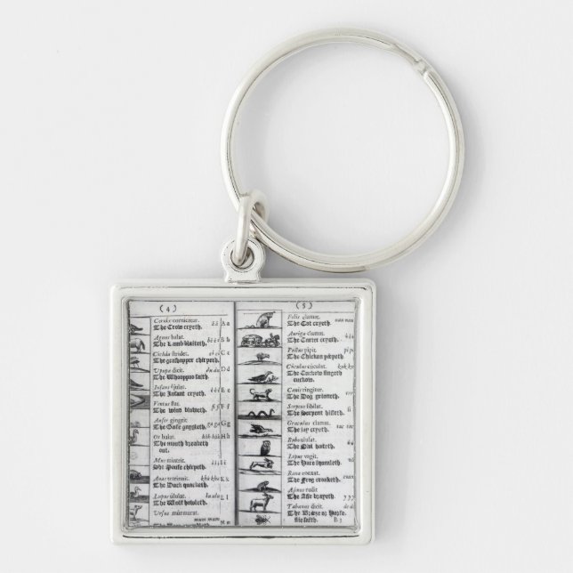 Chaveiro Duas páginas 'de Orbis Sensualium Pictus (Frente)