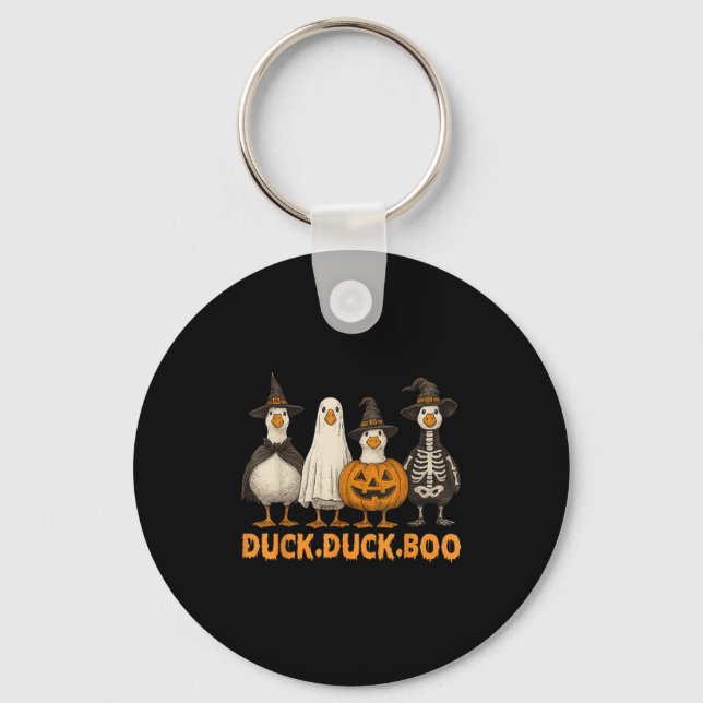Chaveiro Duck Boo Engraçado Família de Halloween Custa (Frente)