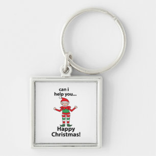 Chaveiro Duende de Natal Posso Ajudá-lo? Feliz Duende de Na