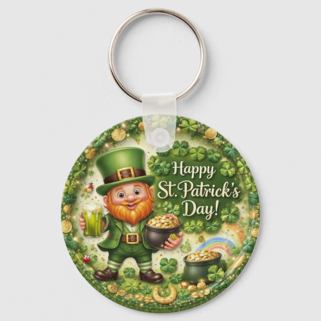 Chaveiro Duende do Dia de São Patrício (Frente)