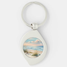 Chaveiro Dunas Costeiras Pastel Aquarela