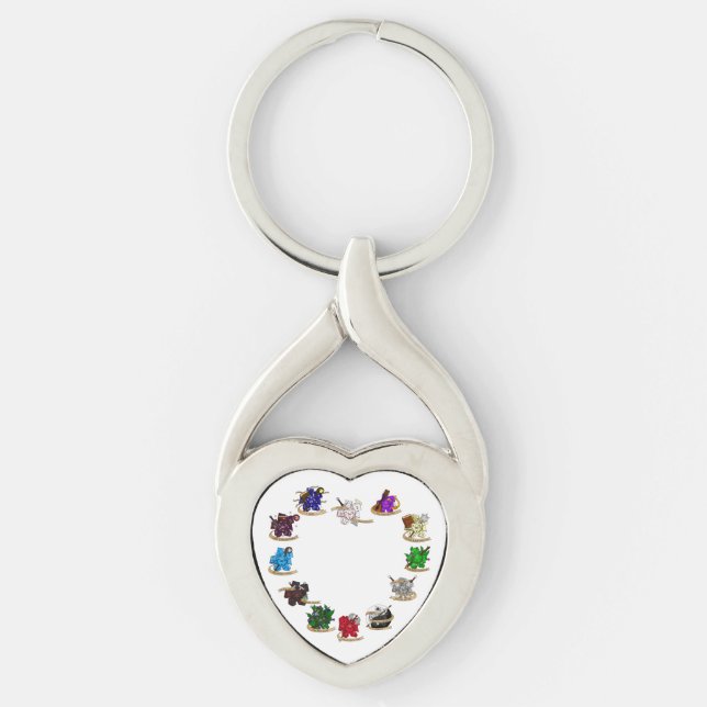 Chaveiro Dungeons e Dragões Classe Design de gelo (Frente)