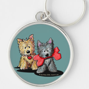 Chaveiro Duo de Terrier de monte de pedras