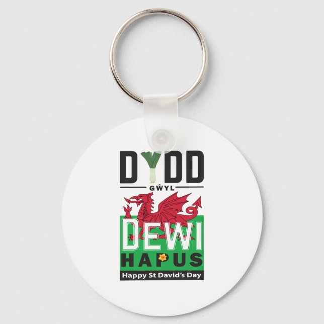 Chaveiro Dydd Gil Dewi Hapus Feliz Rua Dia 6 (Frente)