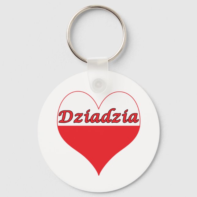 Chaveiro Dziadzia Polonês Heart (Frente)