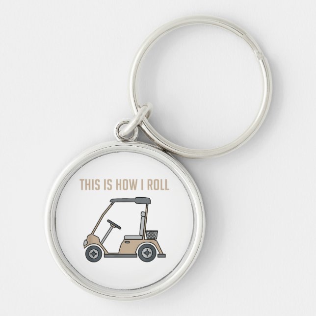 Chaveiro É assim que eu ando de carrinho de golfe - Golfist (Frente)