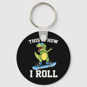 Chaveiro É Assim Que Eu Ando De Dinossauro Snowboard Trex N