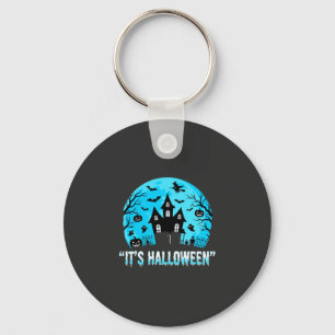 Chaveiro É design de morcego de casa assombrada de Hallowee