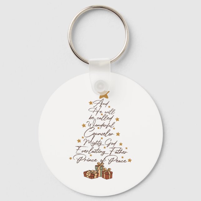 Chaveiro E Ele Será Chamado Jesus Árvore De Natal Christi (Frente)