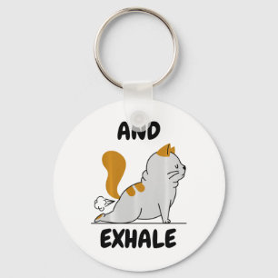 Chaveiro E Exalando Yoga Gato Comfort Colors Adulto Peso Pe