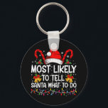 Chaveiro É Mais Provável Dizer Aos Papais noeis O Que Fazer<br><div class="desc">Mais Provável Para Dizer Aos Papais noeis O Que Fazer Correspondente Ao Xmas Familiar</div>