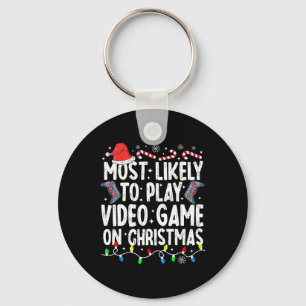Chaveiro É Mais Provável Jogar Vídeo No Natal Pajama