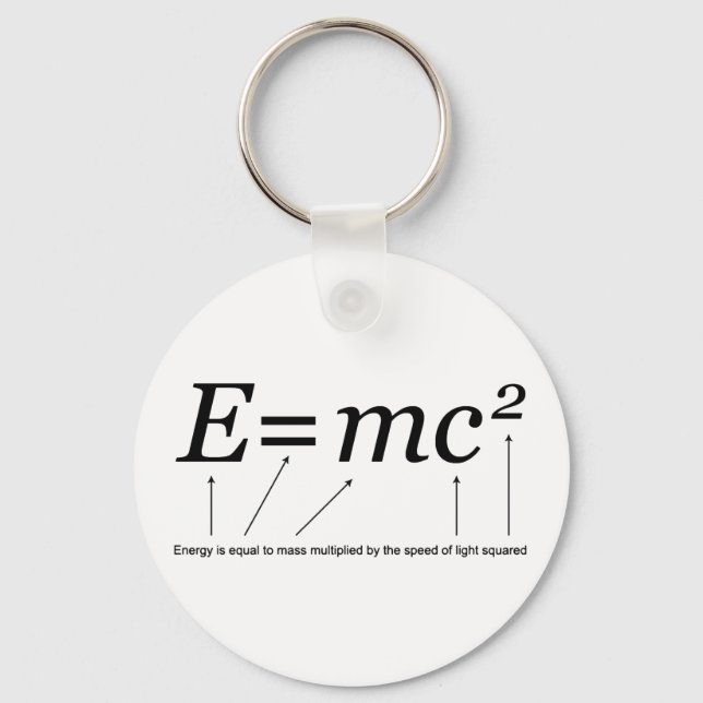 Chaveiro E=MC2 Teoria da Relatividade de Einstein (Frente)
