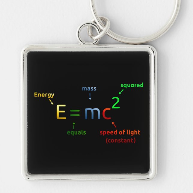 Chaveiro E = MC^2. E igualam MC esquadrado (Frente)
