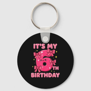 Chaveiro É Meu 6º Aniversário Coquette Laço Menina Fofa 6 A