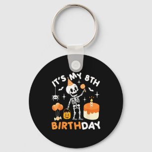 Chaveiro É meu 8º aniversário - esqueleto engraçado de Hall