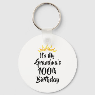 Chaveiro É o 100º Aniversário da Minha Vovó Coroa Feliz 100